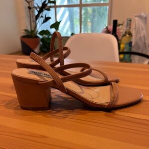 Steve Madden Tan Strappy Block Heel Sandals